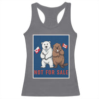 Funny Polar Bear And Beaver Political Protest Racerback Tank Top Not For Sale