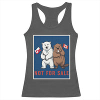 Funny Polar Bear And Beaver Political Protest Racerback Tank Top Not For Sale