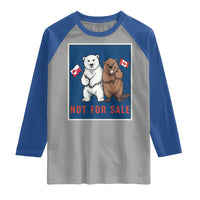 Funny Polar Bear And Beaver Political Protest Raglan Shirt Not For Sale