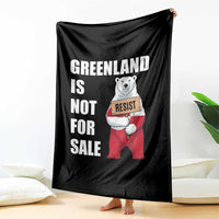Greenland Not For Sale Throw Blanket Anti Authoritarian Political Gag Gift