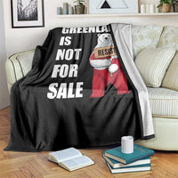 Greenland Not For Sale Throw Blanket Anti Authoritarian Political Gag Gift