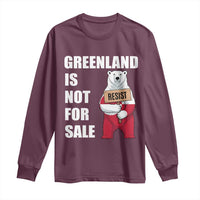 Greenland Not For Sale Long Sleeve Shirt Anti Authoritarian Political Gag Gift