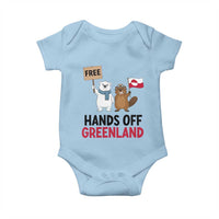 Funny Polar Bear Political Protest Baby Onesie Hands Off Greenland
