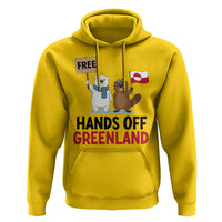 Funny Polar Bear Political Protest Hoodie Hands Off Greenland