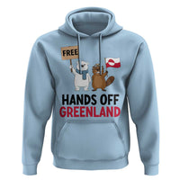 Funny Polar Bear Political Protest Hoodie Hands Off Greenland
