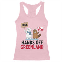 Funny Polar Bear Political Protest Racerback Tank Top Hands Off Greenland
