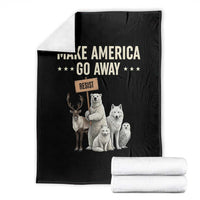 Make America Go Away Throw Blanket Greenland Support Gift