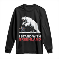 I Stand With Greenland Long Sleeve Shirt Anti Fascist Political Parody Gift