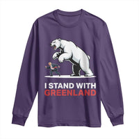 I Stand With Greenland Long Sleeve Shirt Anti Fascist Political Parody Gift
