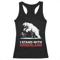I Stand With Greenland Racerback Tank Top Anti Fascist Political Parody Gift