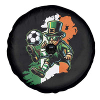 Funny Leprechaun Playing Soccer Spare Tire Cover St Patricks Day