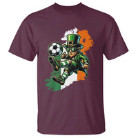 Funny Leprechaun Playing Soccer T Shirt St Patricks Day