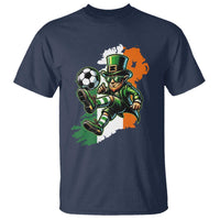 Funny Leprechaun Playing Soccer T Shirt St Patricks Day