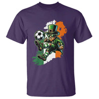 Funny Leprechaun Playing Soccer T Shirt St Patricks Day