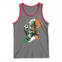 Funny Leprechaun Playing Soccer Tank Top St Patricks Day