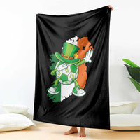 Funny Dabbing Soccer Ball Throw Blanket St Patricks Day