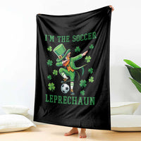 I Am The Soccer Leprechaun Throw Blanket Funny Irish Soccer