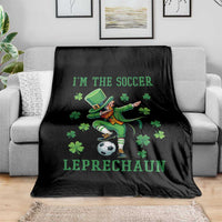 I Am The Soccer Leprechaun Throw Blanket Funny Irish Soccer