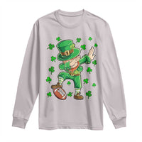 Dabbing Leprechaun Football St Patricks Day Boys Men Sports T-Shirt Long Sleeve Shirt