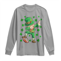 Dabbing Leprechaun Football St Patricks Day Boys Men Sports T-Shirt Long Sleeve Shirt