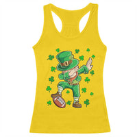 Dabbing Leprechaun Football St Patricks Day Boys Men Sports T-Shirt Racerback Tank Top