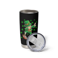 Dabbing Leprechaun Football St Patricks Day Boys Men Sports T-Shirt Tumbler Cup