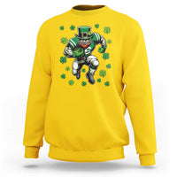 Leprechaun Football Dabbing Pose Sweatshirt Lucky Irish Gift