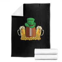 Funny Leprechaun Hat American Football Throw Blanket