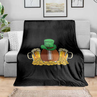 Funny Leprechaun Hat American Football Throw Blanket