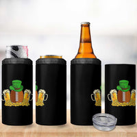Funny Leprechaun Hat American Football 4 in 1 Can Cooler Tumbler