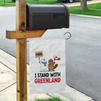I Stand With Greenland Garden Flag Anti Authoritarian Political Gag Gift