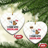 I Stand With Greenland Ceramic Ornament Anti Authoritarian Political Gag Gift
