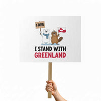 I Stand With Greenland Protest Sign Anti Authoritarian Political Gag Gift