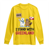 I Stand With Greenland Long Sleeve Shirt Anti Authoritarian Political Gag Gift