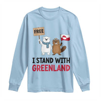 I Stand With Greenland Long Sleeve Shirt Anti Authoritarian Political Gag Gift