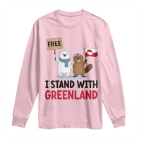 I Stand With Greenland Long Sleeve Shirt Anti Authoritarian Political Gag Gift