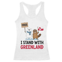 I Stand With Greenland Racerback Tank Top Anti Authoritarian Political Gag Gift