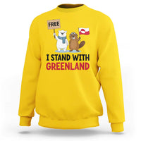 I Stand With Greenland Sweatshirt Anti Authoritarian Political Gag Gift