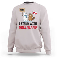 I Stand With Greenland Sweatshirt Anti Authoritarian Political Gag Gift