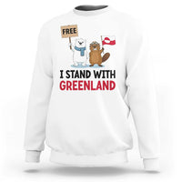 I Stand With Greenland Sweatshirt Anti Authoritarian Political Gag Gift