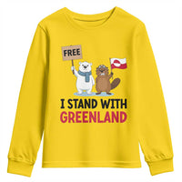 I Stand With Greenland Youth Sweatshirt Anti Authoritarian Political Gag Gift