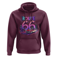 Route Highway 66 Americana Adventure Hoodie Cute Raccoon Driving Car