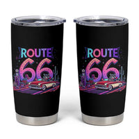 Route Highway 66 Americana Adventure Tumbler Cup Cute Raccoon Driving Car