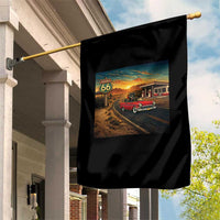 Route Highway 66 Raccoon Garden Flag Americana Road Trip