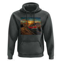 Route Highway 66 Raccoon Hoodie Americana Road Trip