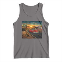 Route Highway 66 Raccoon Tank Top Americana Road Trip