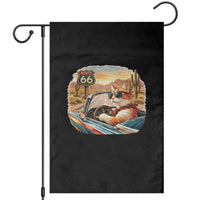 Route Highway 66 Cat Garden Flag Americana Road Trip