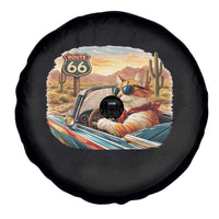 Route Highway 66 Cat Spare Tire Cover Americana Road Trip