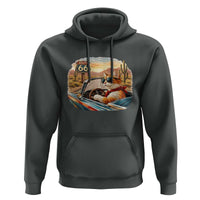 Route Highway 66 Cat Hoodie Americana Road Trip