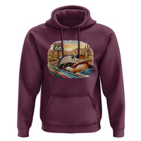 Route Highway 66 Cat Hoodie Americana Road Trip